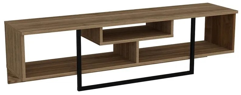 TV szekrény Asal (150) - Walnut, Black