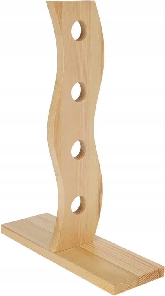 Bortartó Állvány alkoholos fa könyvespolc 4 palack számára modern szekrény 40cm