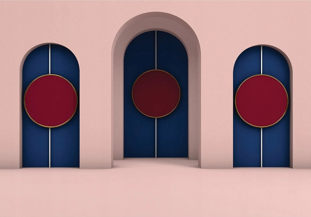 Tapéta Ívek Szimmetria Minimalizmus Elegancia Absztrakt Design 208x146 +ragasztó