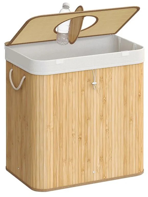 Bambusz szennyestartó kivehető hálóval