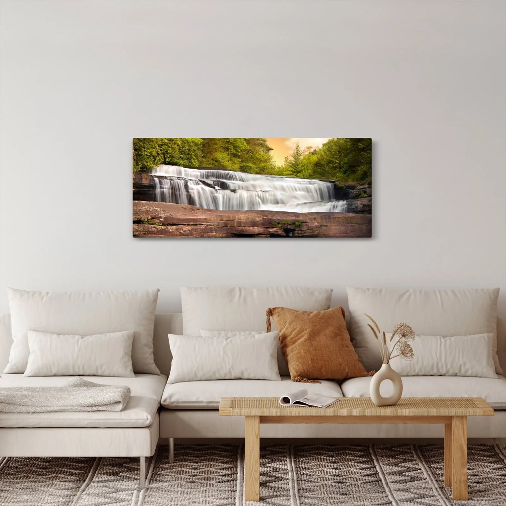 Egy vízesés képe (120x50 cm)