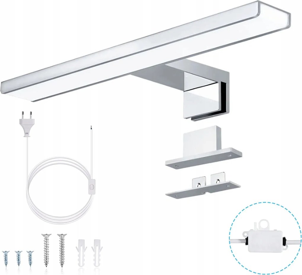 Fali Lámpa Led Fürdőszobai Lámpa Tükör Felett 6W 30CM 4000K Praktikus Stílus