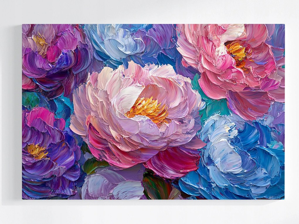 Poszter Természet Virágok Bazsarózsa Peonie Csokor 120x80