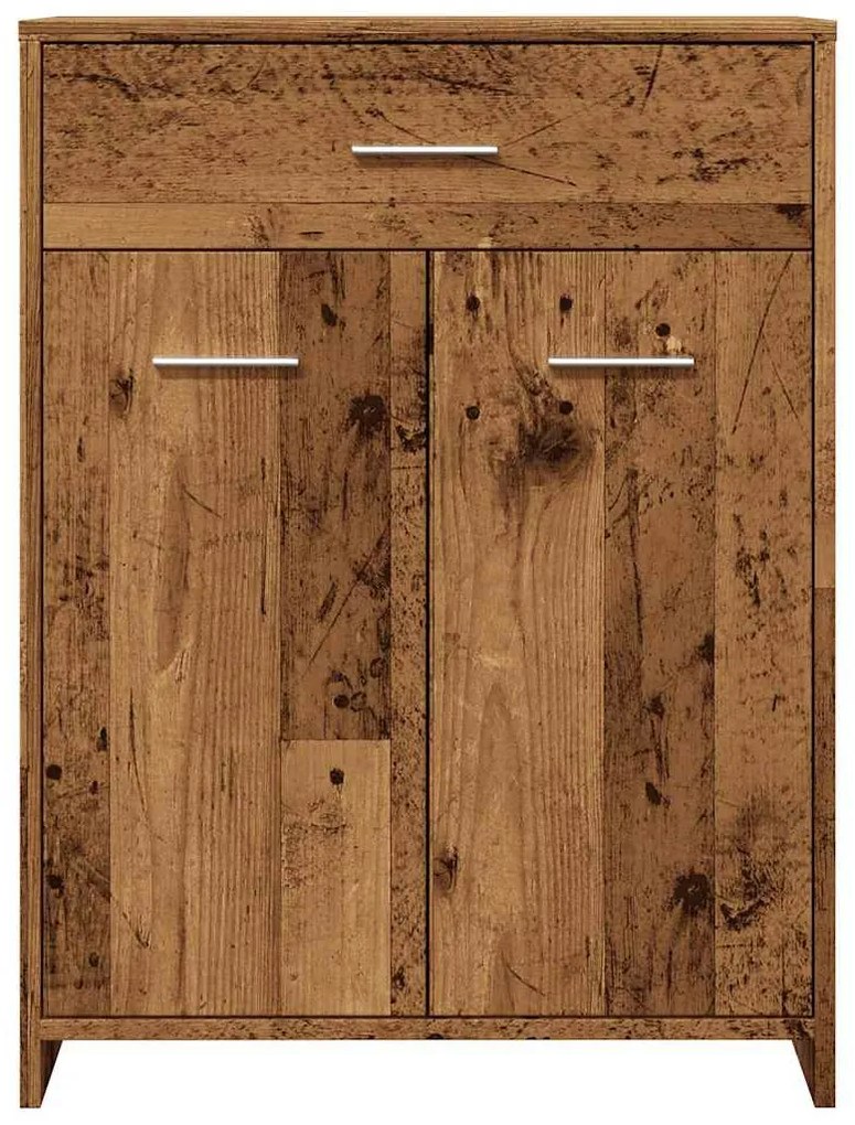 Antik fa színű szerelt fa mosdószekrény 60 x 33 x 80 cm