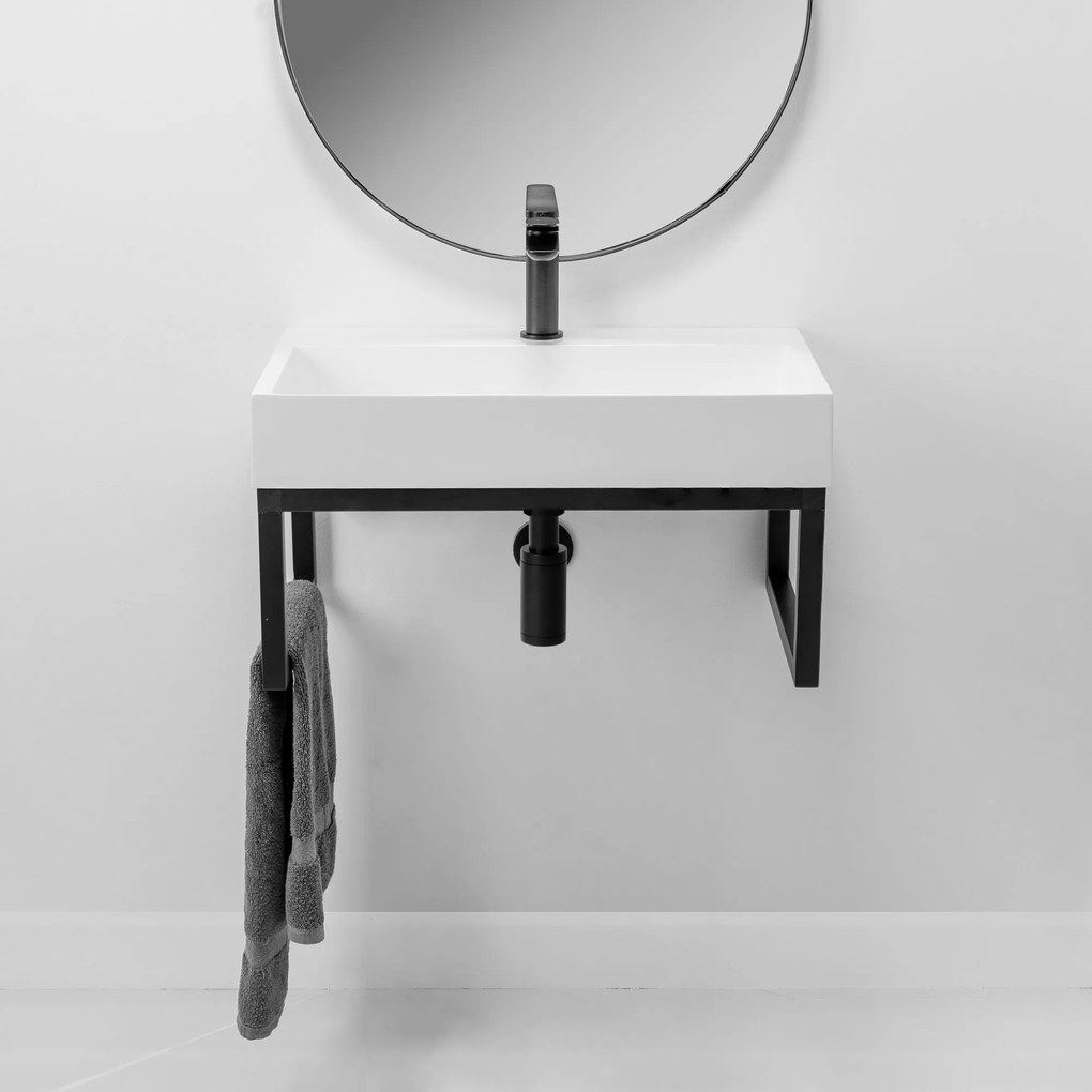 Konglomerátum mosdó GOYA 60cm + állvány