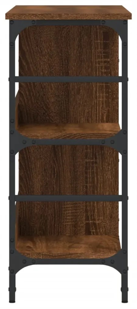 barna tölgyszínű szerelt fa tálalószekrény 102 x 32 x 73,5 cm