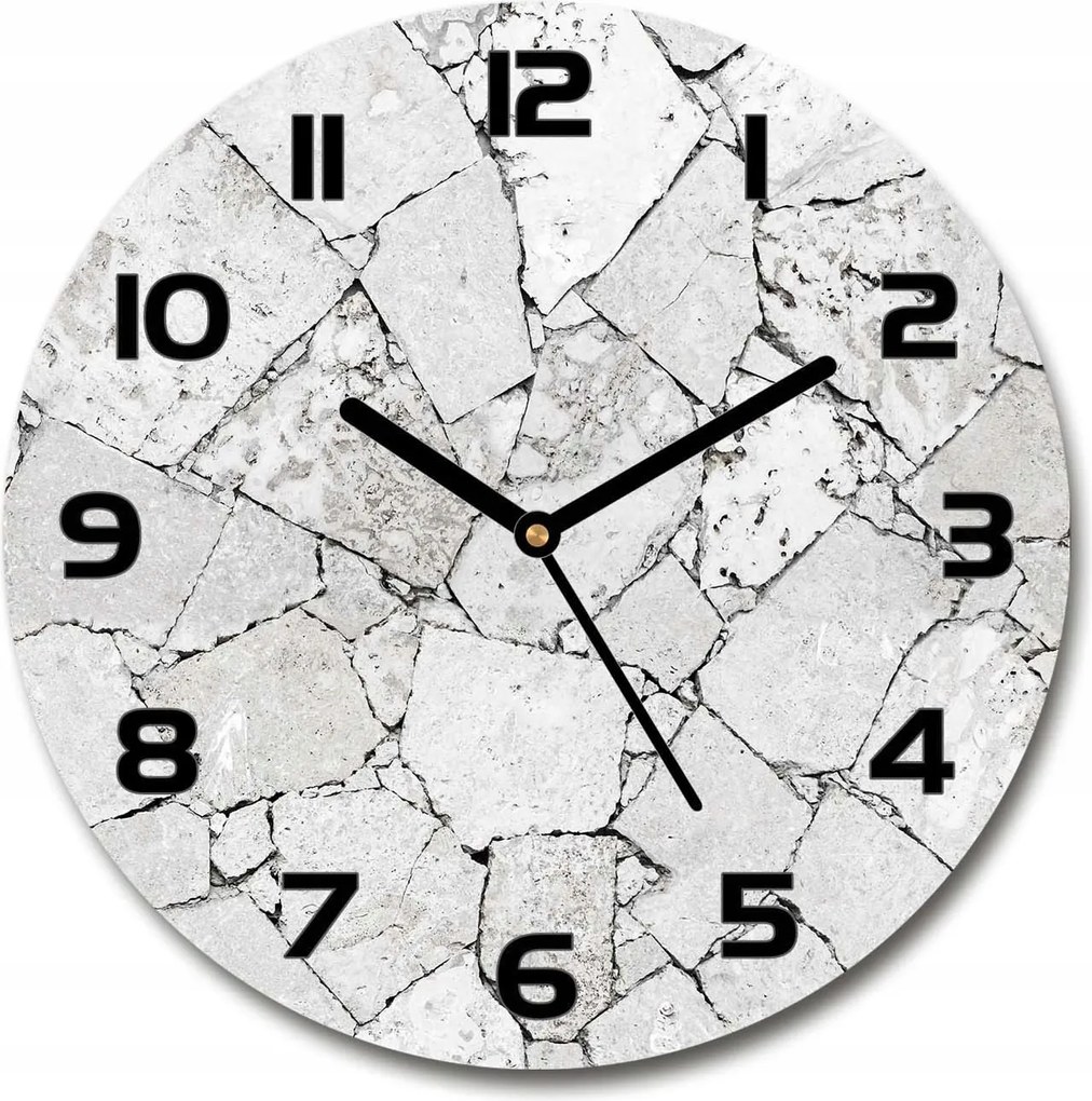 Üveg falióra kerek Kő falióra 30 cm