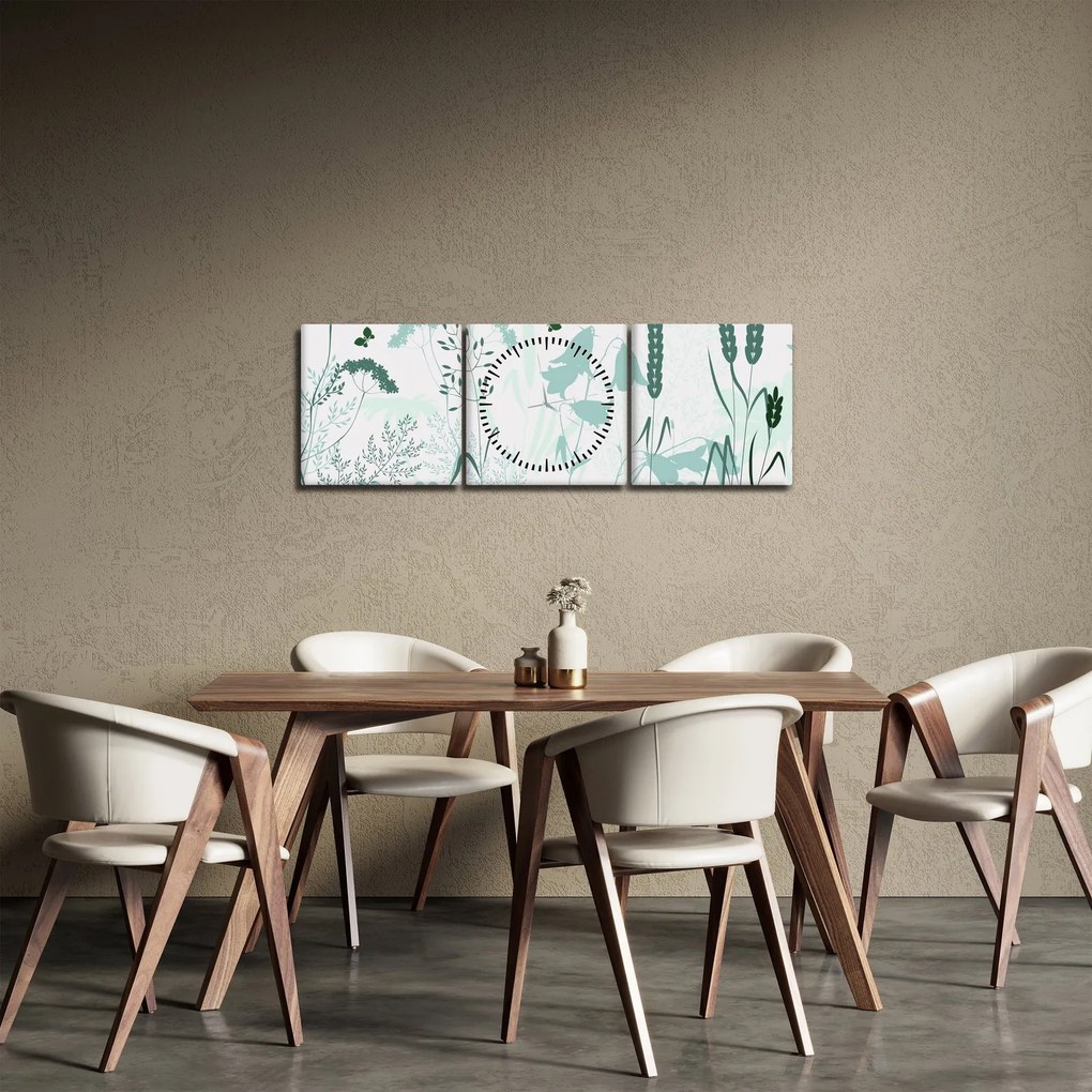 Kép - rét vektor (órával) (90x30 cm)