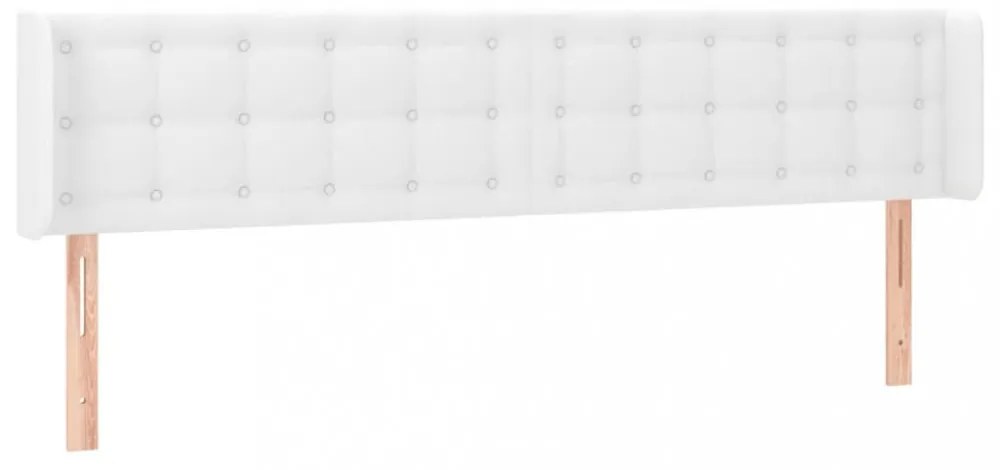 fehér műbőr LED-es fejtámla 203x16x78/88 cm