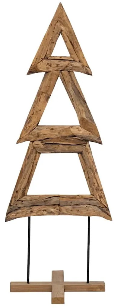 Karácsonyfa állvánnyal Barna 90 cm Tömör tíkfa