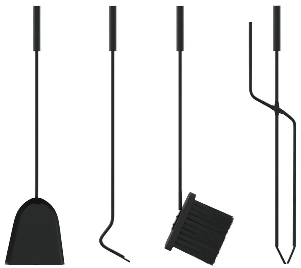 5 részes acél kandallószerszám-készlet 23 x 15 x 66 cm