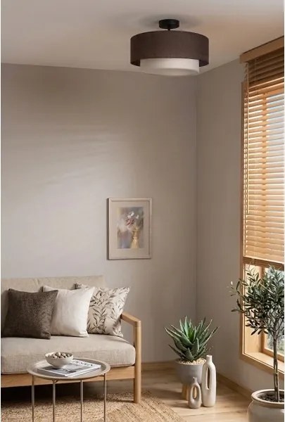 Brilagi - LED felületre szerelhető csillár BOHO ECO 1xE27/10W/230V Ø 40 cm barna/krémszínű