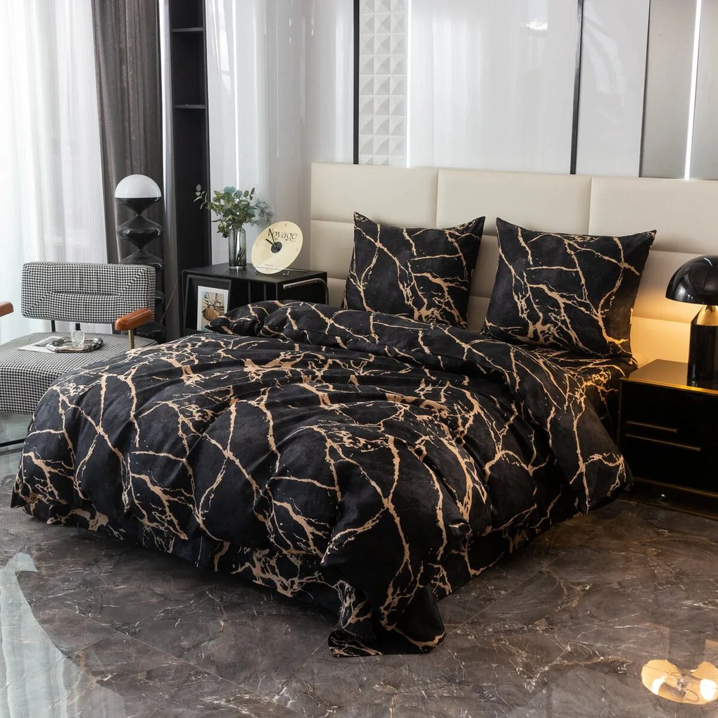 Mikroszálas ágyneműhuzat OBSIDIAN fekete Ágyneműhuzat mérete: 70 x 80 cm | 140 x 200 cm