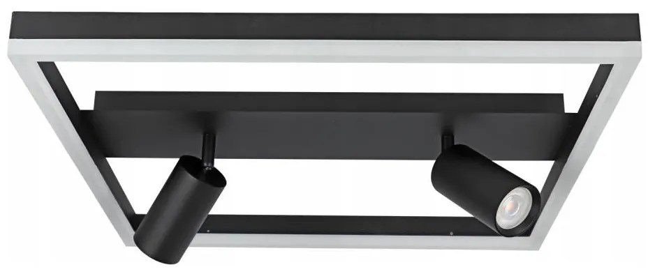 LED mennyezeti lámpatest 38W/230V + 2x GU10/30W, fekete