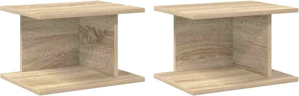 vidaXL Éjjeli asztal 2 pcs Sonoma tölgy 40 x 30 x 25 cm Faanyag