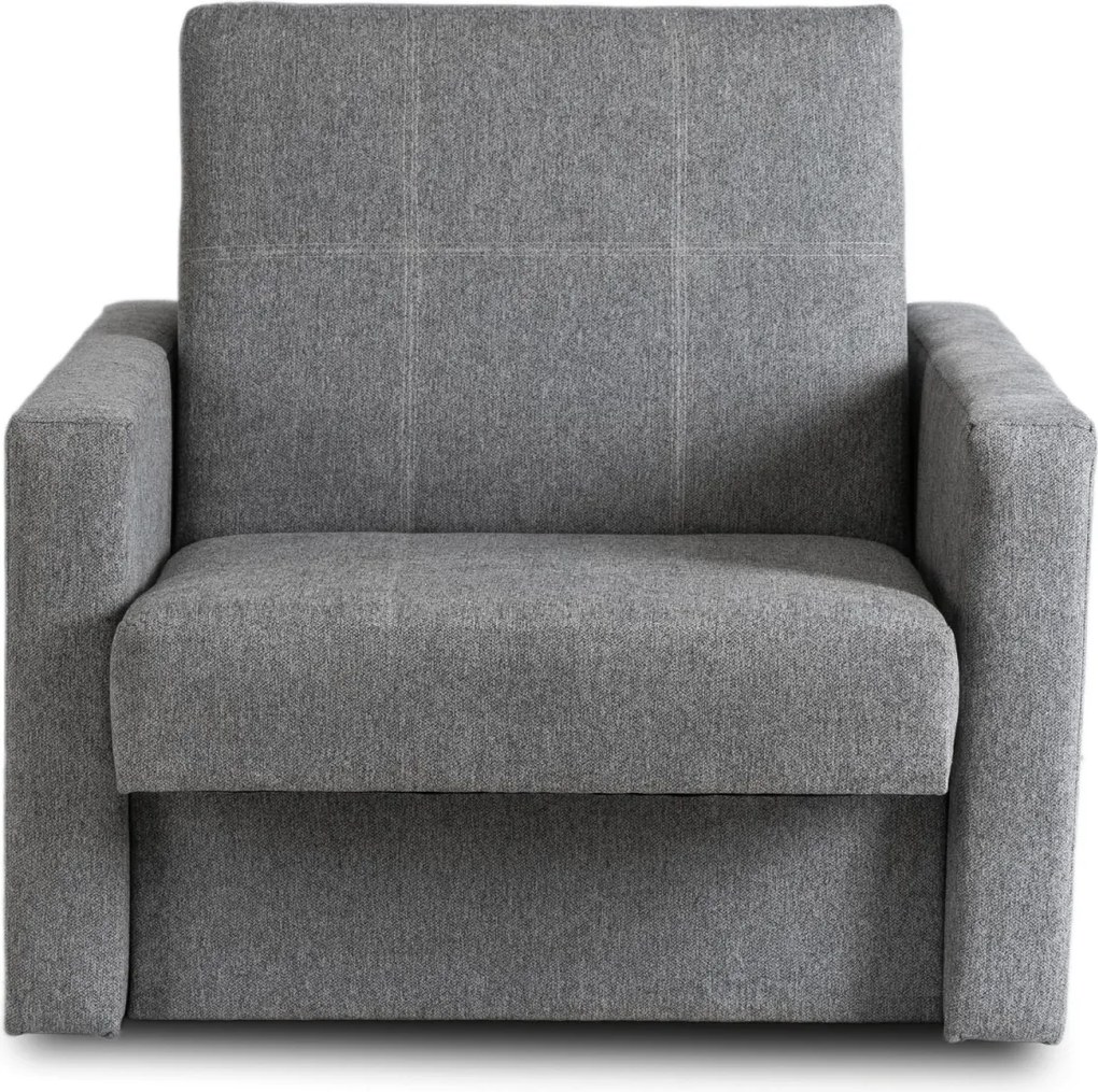 2 db-os szett, egyszemélyes ágyazható fotel szürke színben MILAN 1