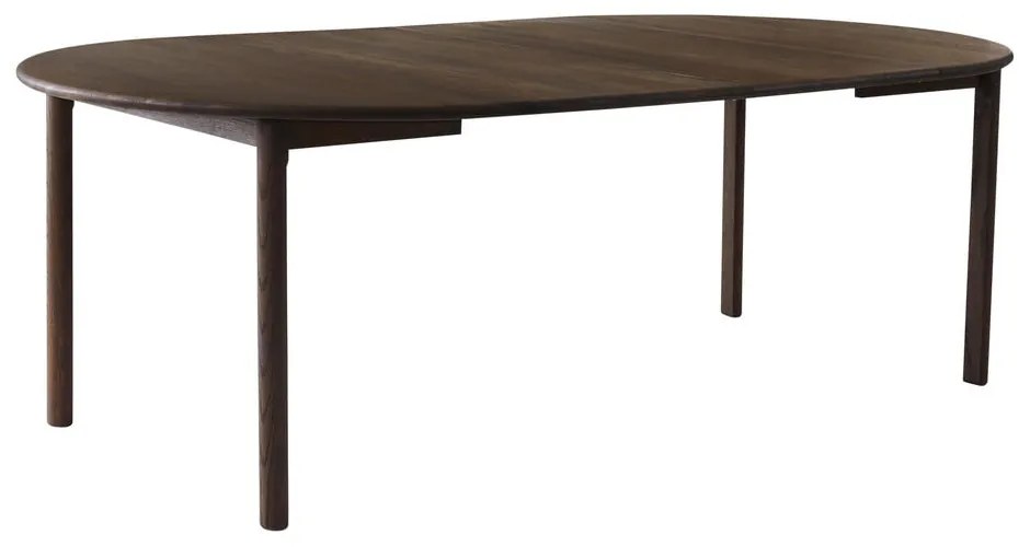 Barna tölgyfa kerek bővíthető étkezőasztal ø 120 cm Noor – Hammel Furniture