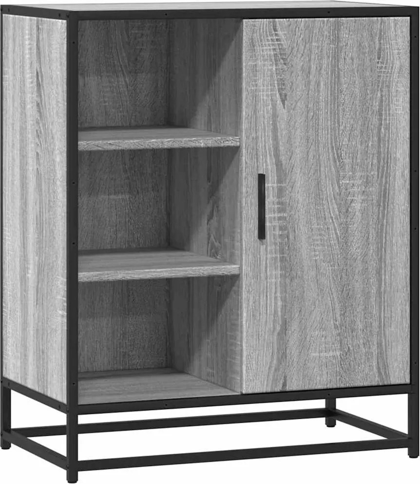 vidaXL szürke sonoma színű szerelt fa tálalószekrény 62x35x76 cm