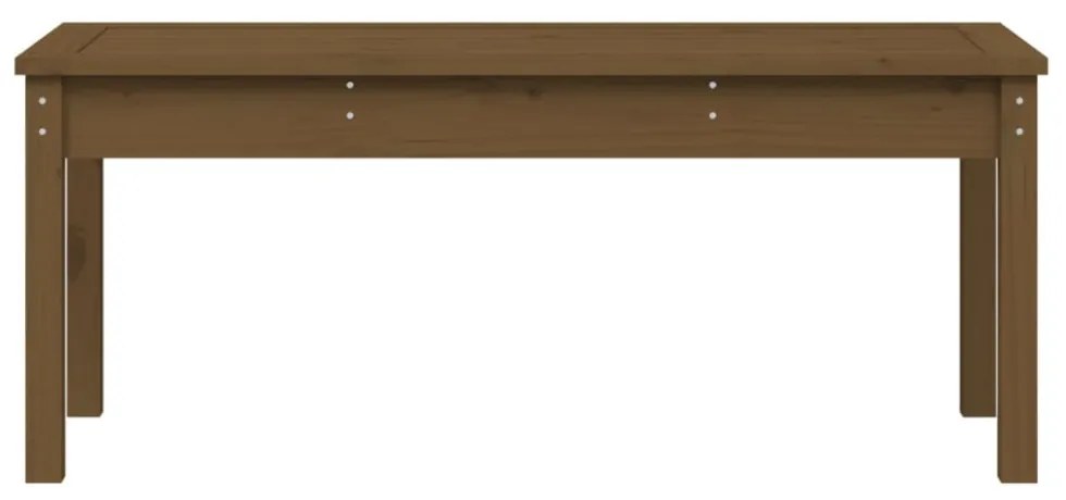 mézbarna tömör fenyőfa kerti pad 109x44x45 cm