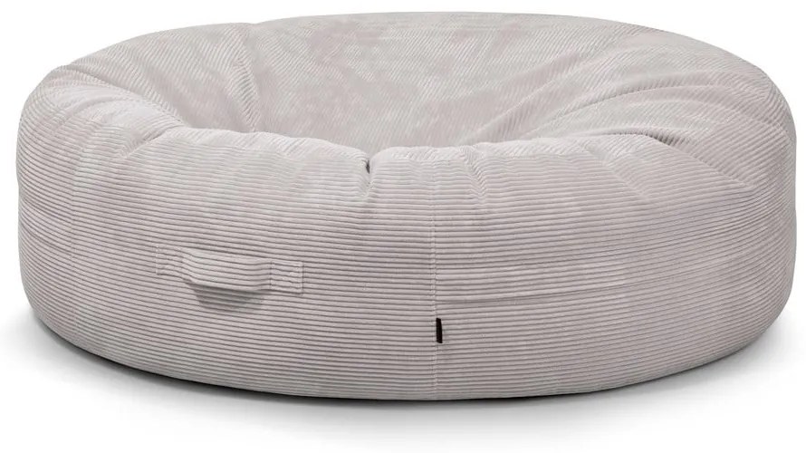 Világosszürke kordbársony babzsákfotel Roll 190 – SLOWDOWN