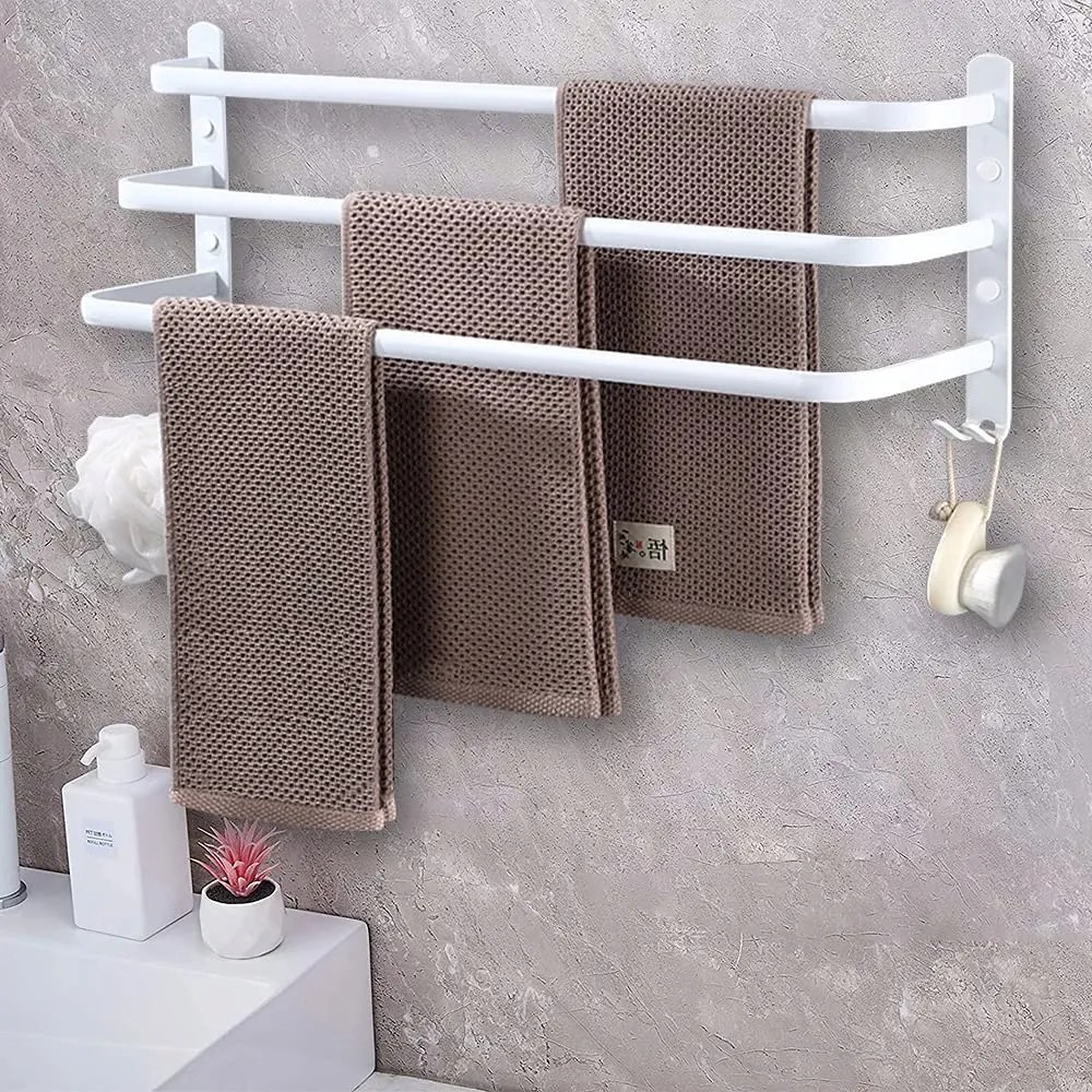 Fürdőszobai Törölközőtartó Fali Akasztó 60cm Fehér