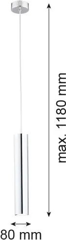 ARGON 3628 GOMERA Hengeres Függesztett Lámpa Króm GU10 IP20