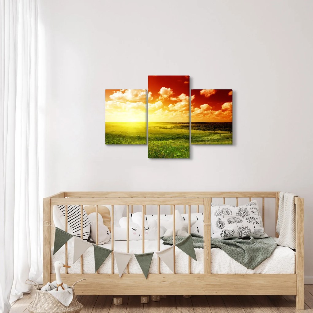 Rét képe ragyogó napfénnyel (90x60 cm)