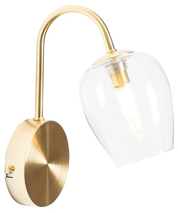 Klasszikus arany fali lámpa üveggel - Elien