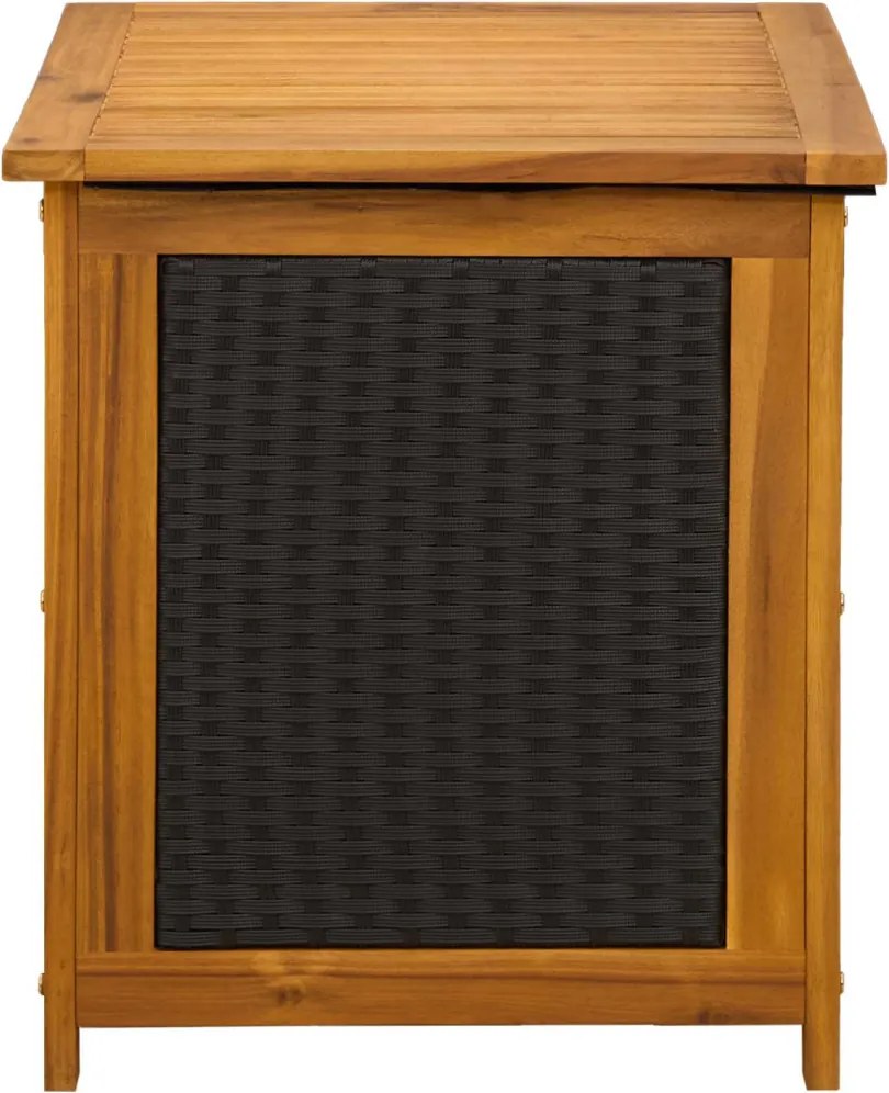 vidaXL Kerti Tároló Doboz 185 L Tömör Akácfa 60 x 50 x 56 cm Fekete