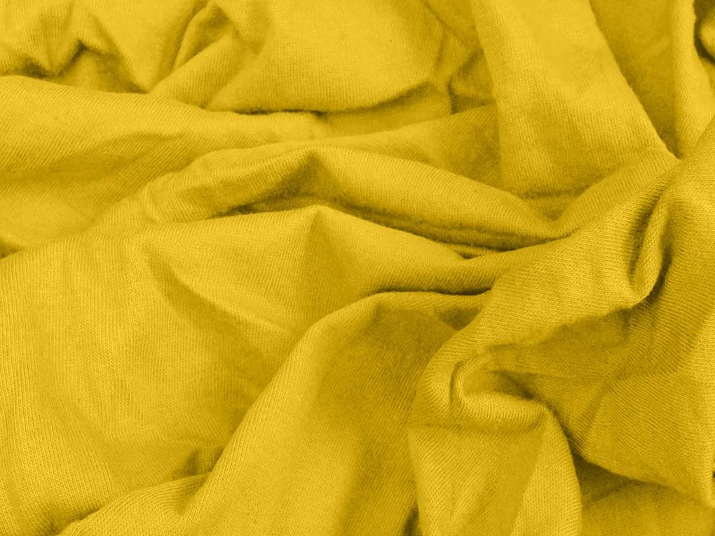Jersey lepedő EXCLUSIVE mustársárga 180 x 200 cm