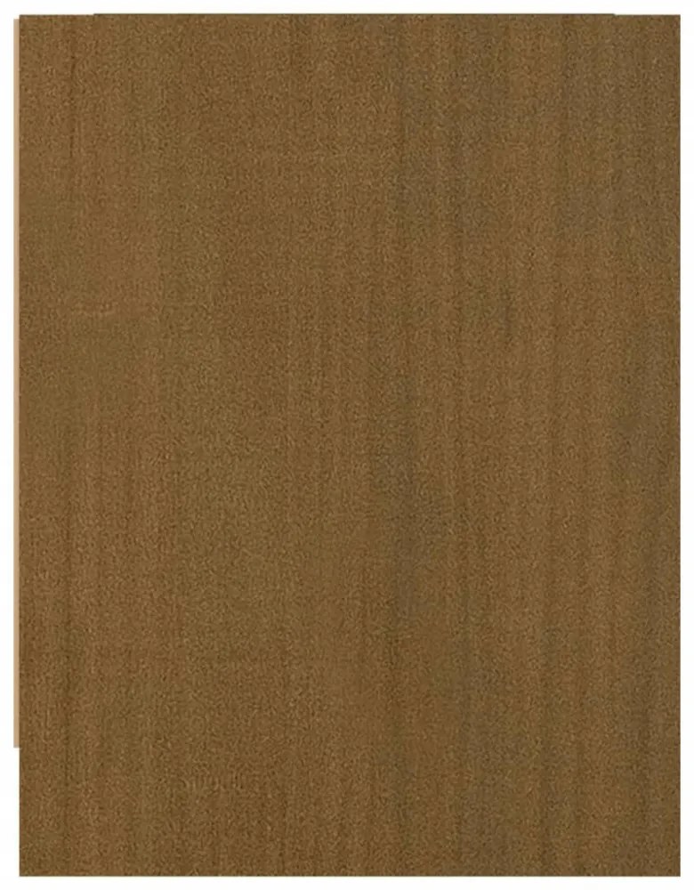 2 db mézbarna tömör fenyőfa éjjeliszekrény 40 x 30,5 x 40 cm