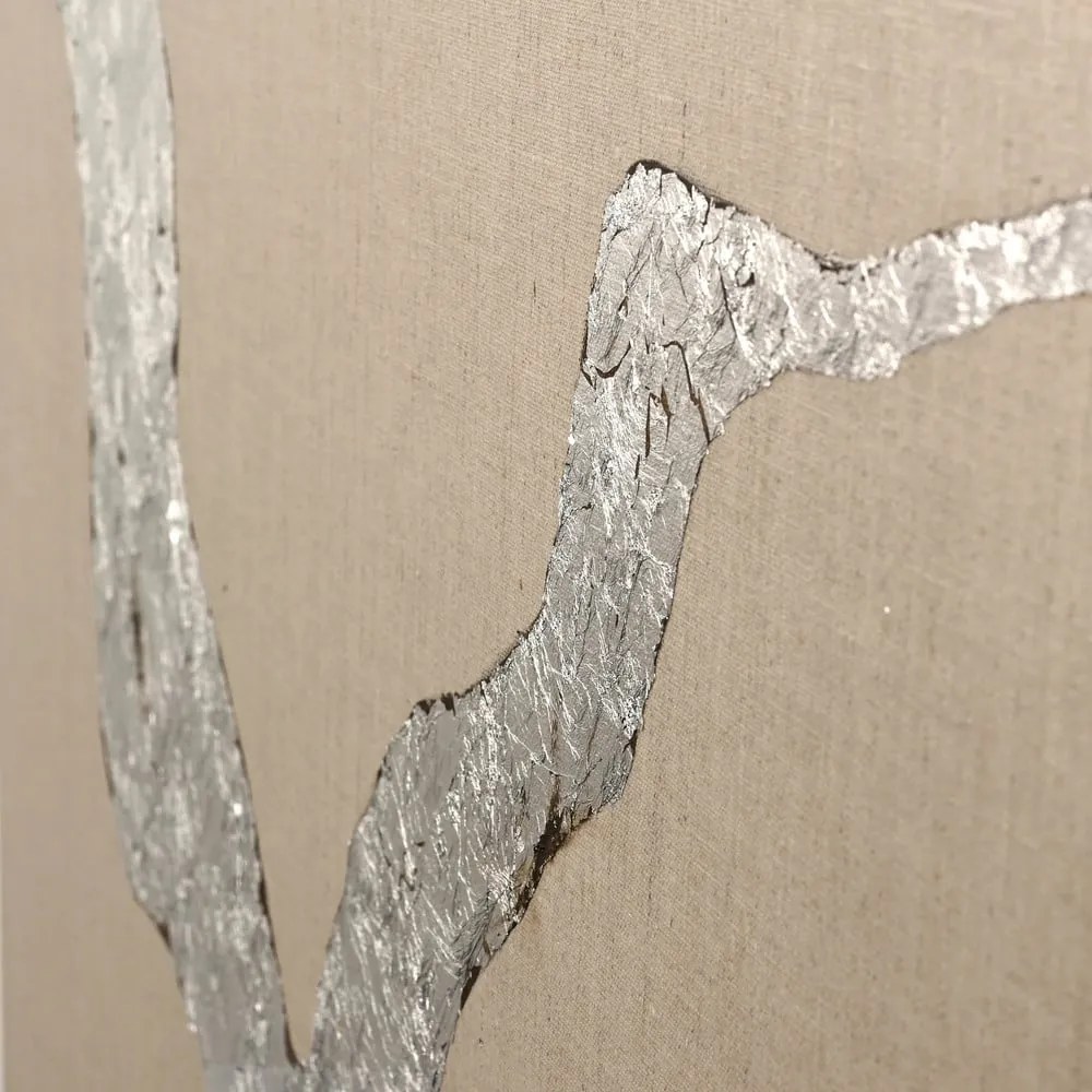 Kézzel festett kép 90x120 cm Wild Horizon Silver – Malerifabrikken