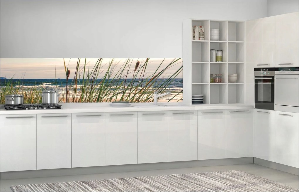 Fotótapéta Tenger Fű Homok Tengerpart Természet Szellő 250x60 +ragasztó