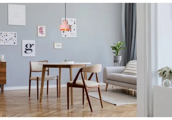 Lucide 20419/20/66 - Csillár zsinóron OPHELIA 1xE27/40W/230V á. 20 cm rózsaszín