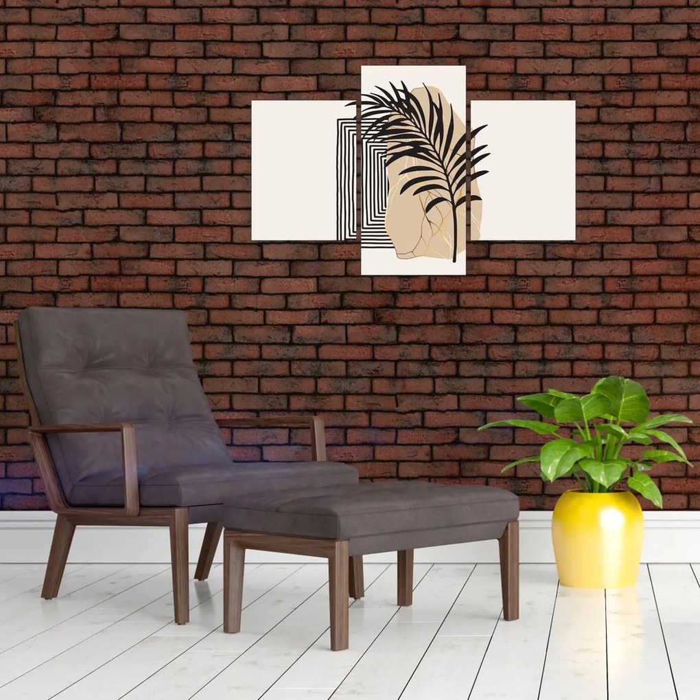 Kép - Absztrakció trópusi levelekkel N⁰3 (90x60 cm)