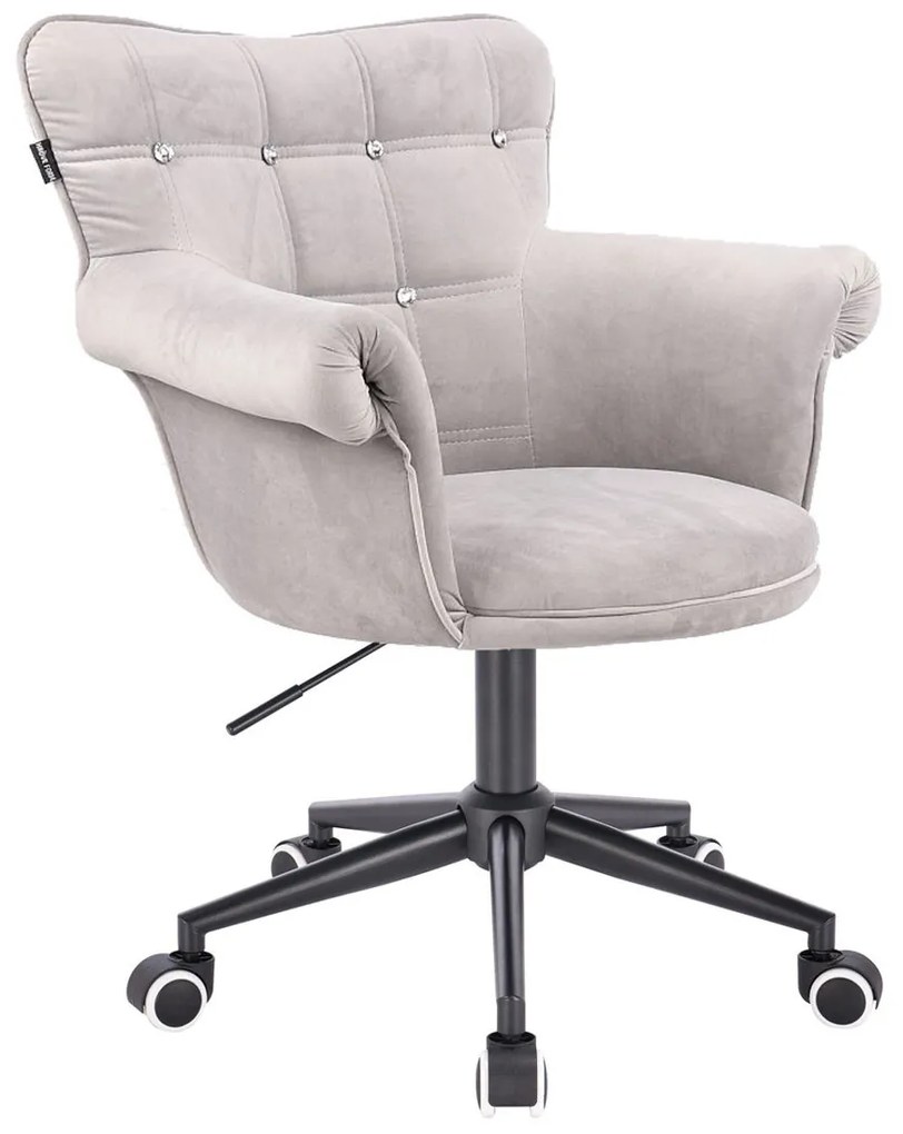HR804CK Acél modern velúr szék fekete lábbal
