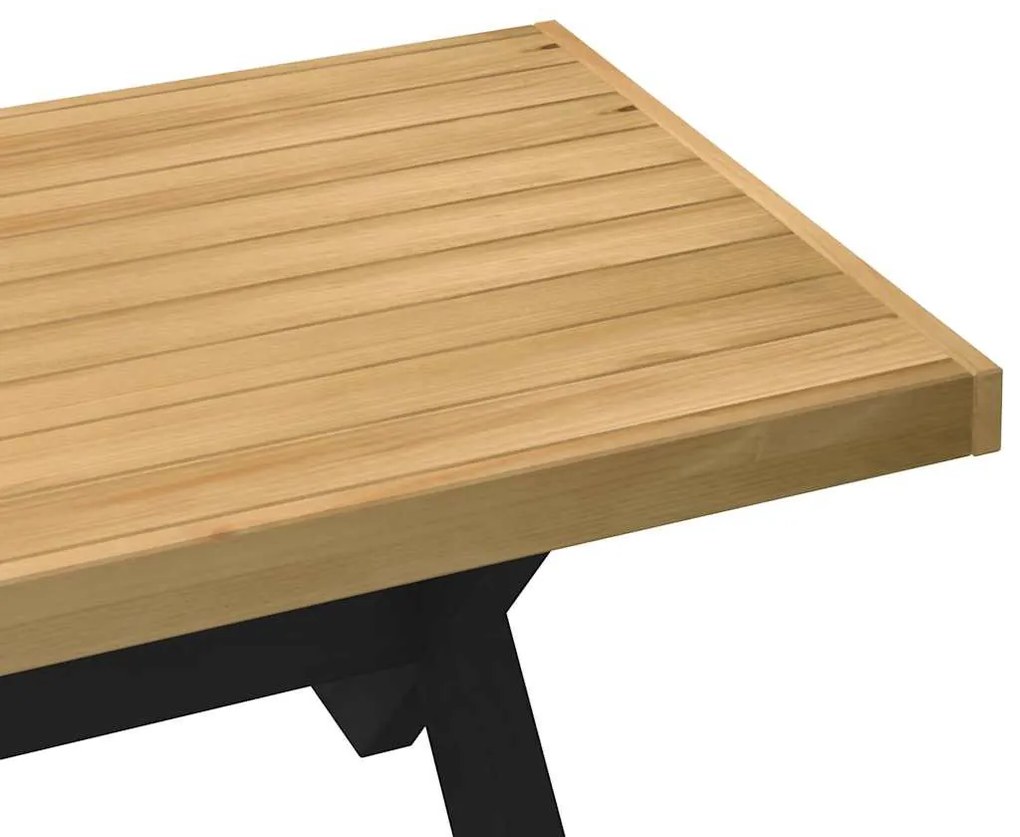 dohányzóasztal NOAIN X alakú lábak 120x60x40cm tömör fa fenyőfa