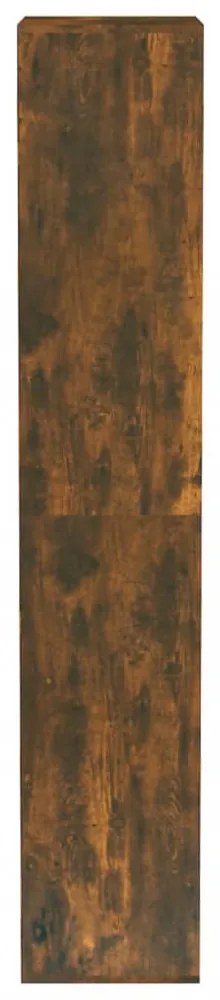 füstös tölgy színű szerelt fa cipősszekrény 54 x 34 x 183 cm