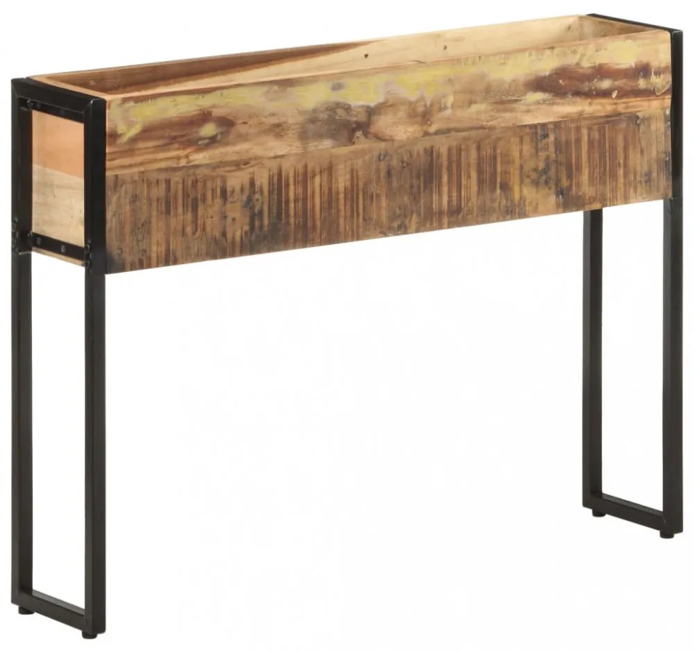 tömör újrahasznosított fa virágtartó 90 x 20 x 68 cm