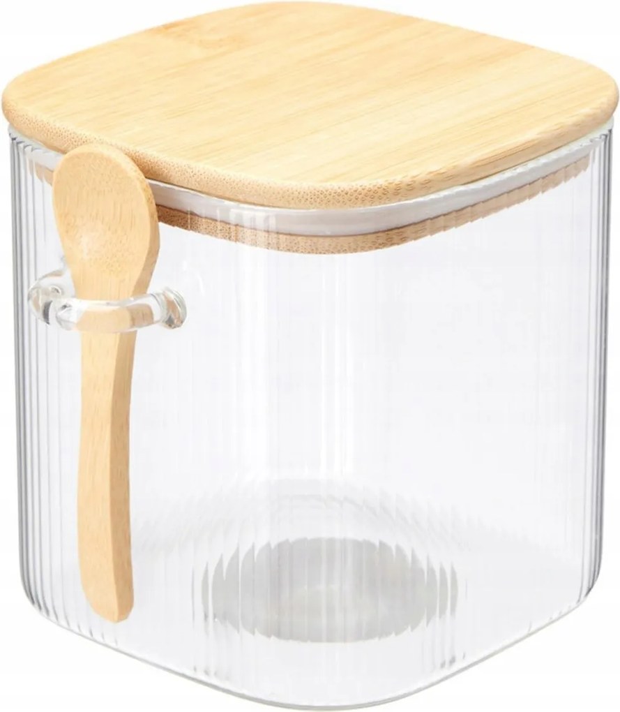 750 ml-es üvegtégely bambusz fedéllel