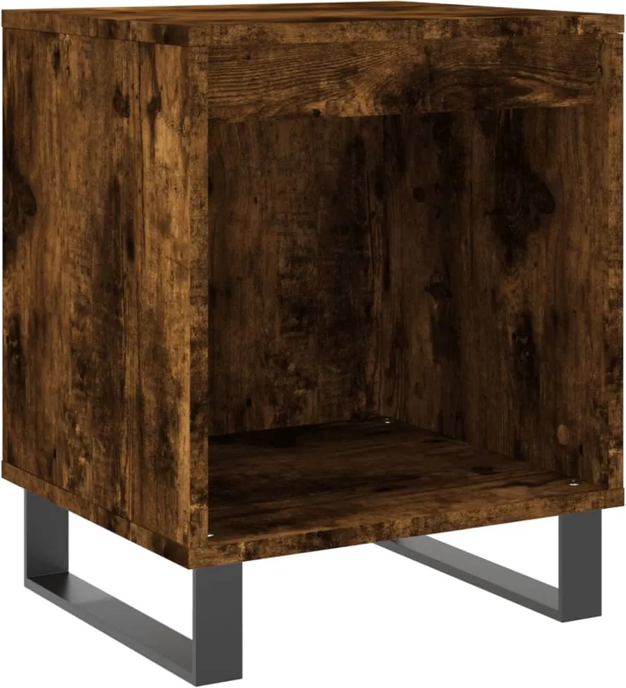 vidaXL füstös tölgy színű szerelt fa éjjeliszekrény 40 x 35 x 50 cm