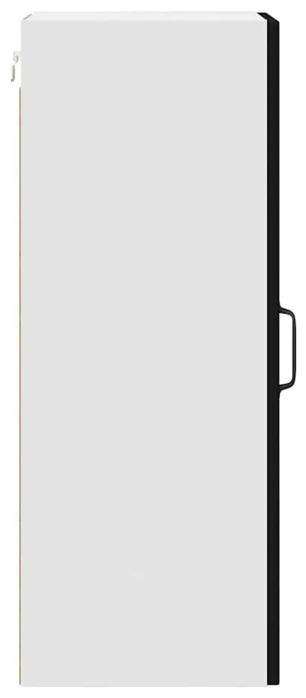 Fali konyhaszekrény 2 pcs Fekete 30 x 31 x 80 cm Faanyag