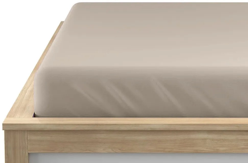 Jersey lepedő cappuccino 90 x 200 cm