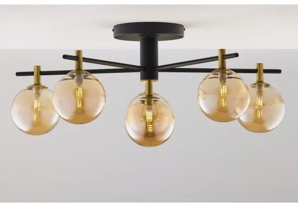 Jupiter 2033 - Felületre szerelhető csillár FIGARO 6xG9/10W/230V fekete/arany/bézs