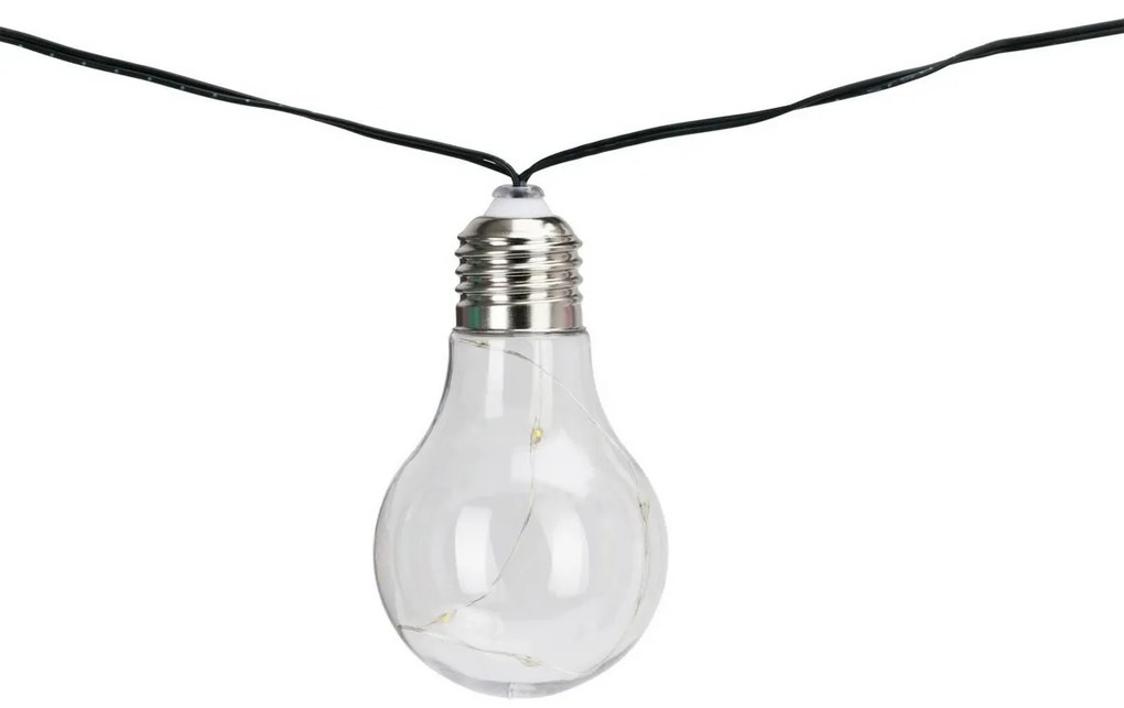 ProGarden napelemes izzólánc színes, 2 m , 10 x 5 LED izzók