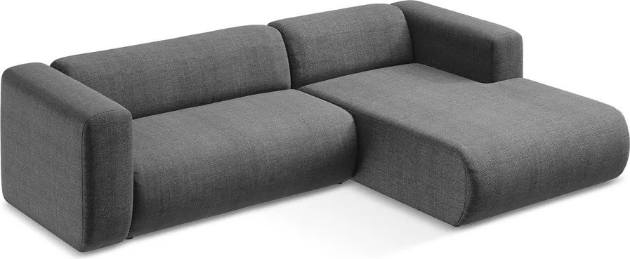 Szürke sarokkanapé (jobb oldali-heverő résszel) Ekahi – Makamii