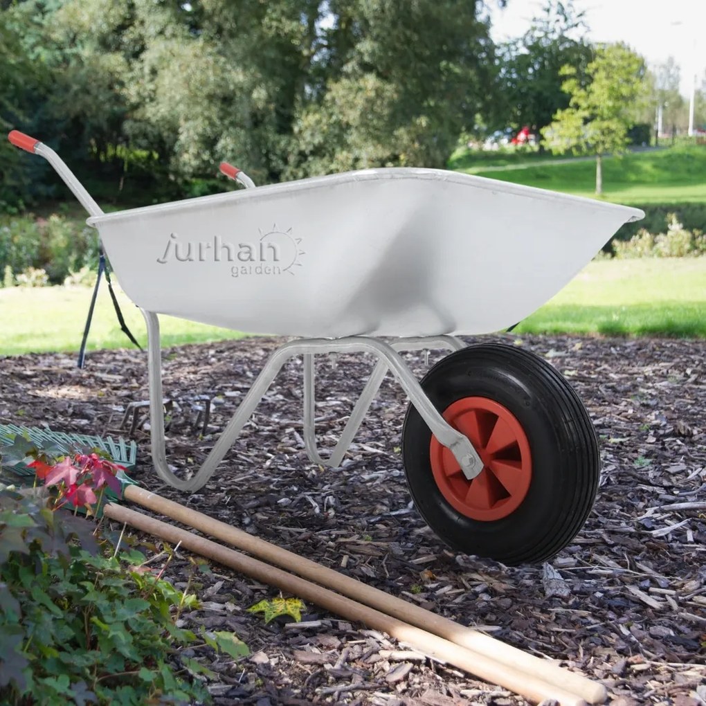 LARRY horganyzott talicska, max. kapacitás 80l/100kg, ezüst/fekete Gardebruk