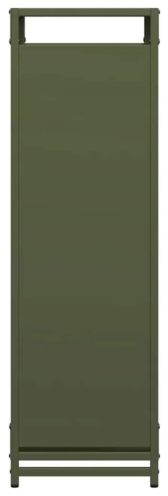olívazöld hidegen hengerelt acél tűzifatároló 60x28x90 cm
