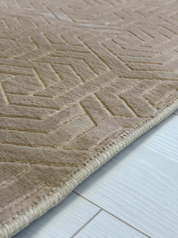 Dinasru bézs shaggy szőnyeg 80x150 cm