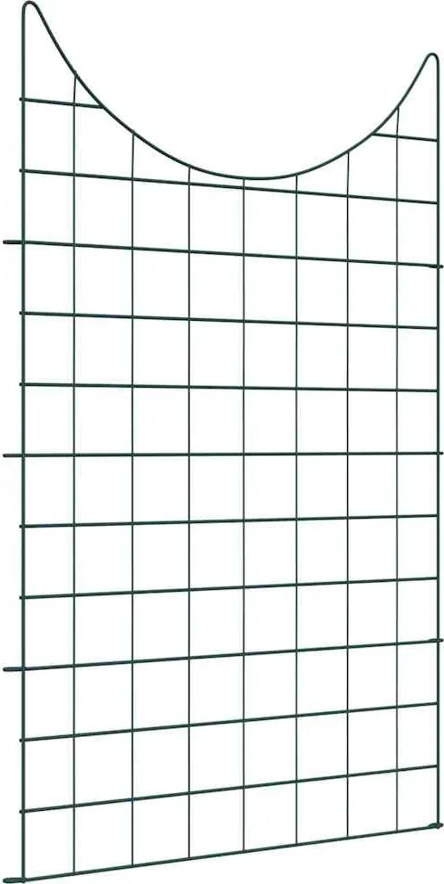 vidaXL Tó Kerítés Készlet 8 pcs Zöld 50 x 80 cm Acél